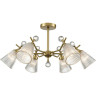 Люстра потолочная LUMION AURICA 8046/6C CLASSI LN24 Е14 6*40W 220V латунь/прозрачное стекло