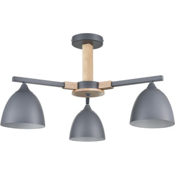 Люстра потолочная LUMION COLANGE 8096/3C MODERNI LN25 267 Е27 3*60W 220V серый/серый металл, дерево/металл