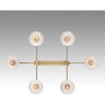 Люстра потолочная LUMION CORNE 8113/6 MODERNI LN25 E27 6*60W 220V латунь/белый, металл/стекло