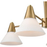 Люстра потолочная LUMION CORNE 8113/6 MODERNI LN25 E27 6*60W 220V латунь/белый, металл/стекло