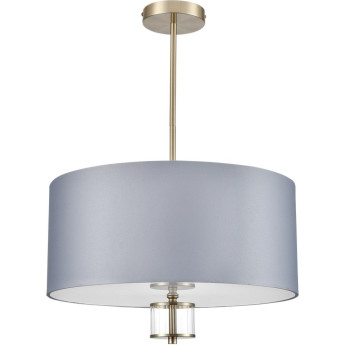 Люстра потолочная LUMION DAMONA 8108/5C MODERNI LN25 E14 5*40W 220V латунь титаниум/серый, металл/текстиль/стекло