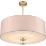Люстра потолочная LUMION DAMONA 8109/7C MODERNI LN25 E14 7*40W 220V латунь титаниум/бежевый, металл/текстиль/стекло