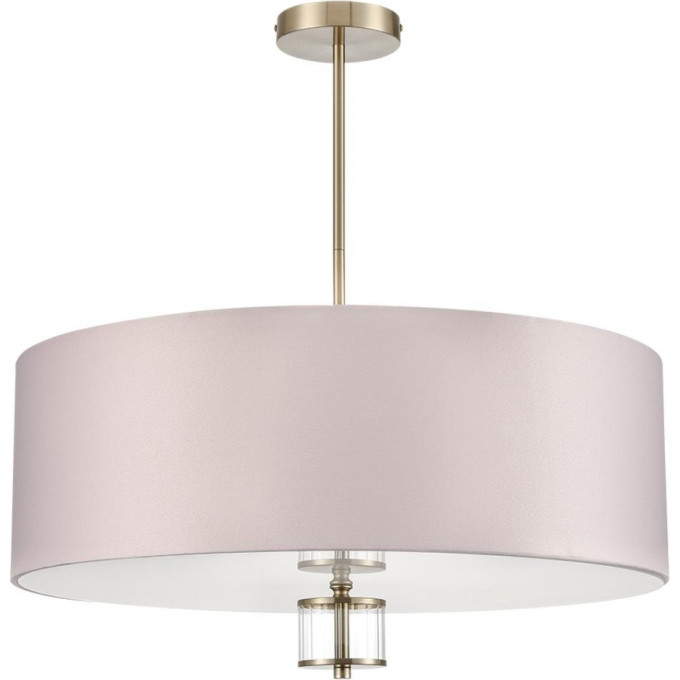 Люстра потолочная LUMION DAMONA 8109/7C MODERNI LN25 E14 7*40W 220V латунь титаниум/бежевый, металл/текстиль/стекло