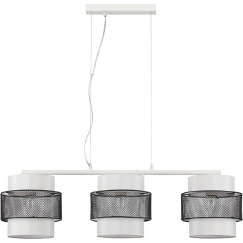 Подвес LUMION ANIMAISA 8002/3A MODERNI LN24 Е27 3*60W 220V белый, черный металл/металл, текстиль