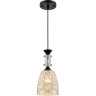 Подвесной светильник LUMION ELENIKA 8056/1А SUSPENTIONI LN24E27 1*60W 220V черный/амбер металл/стекло 8056/1A