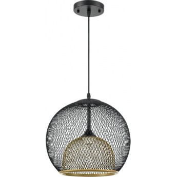 Подвесной светильник LUMION LEONELA 8052/1А SUSPENTIONI LN24 E27 1*60W 220V черный/черный, золото металл/металл