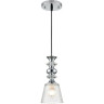 Подвесной светильник LUMION MANOLA 8049/1А SUSPENTIONI LN24 E27 1*60W 220V хром/прозрачный металл/стекло 8049/1A