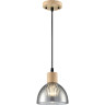 Подвесной светильник LUMION NATANA 8053/1А SUSPENTIONI LN24 E27 1*60W 220V дерево/смоки металл/стекло 8053/1A